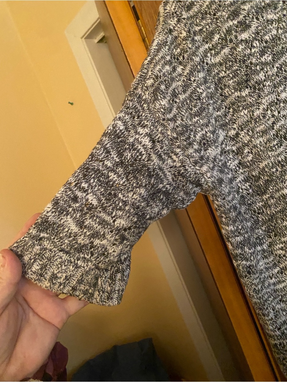 Belldini Size M Marled Knit Open Front 3/4 Sleeve Cardigan - Picture 5 of 9